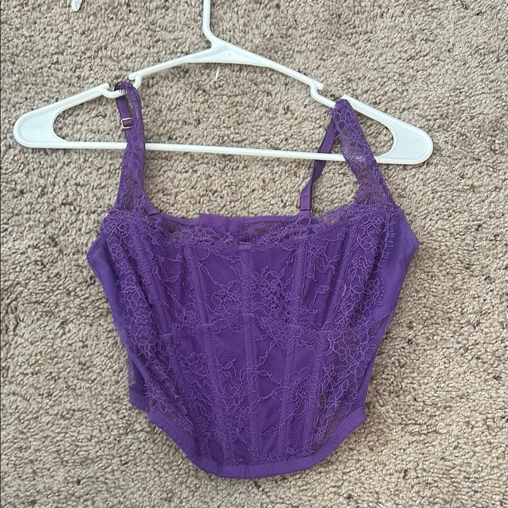 Purple Lace Victoria’s Secret Corset Top
